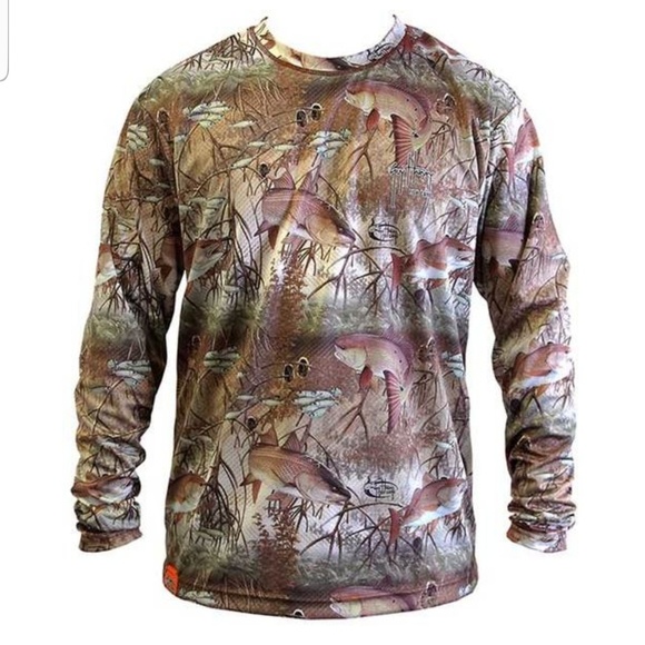Guy Harvey Other - Guy Harvey Edge Camo Men's Performance Tee in Khak
